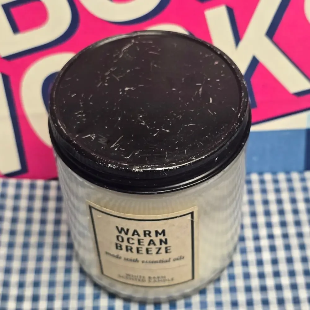 BBW Warm Ocean Breeze Single Wick Candle Home Fragrance Decor